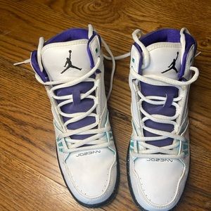 JORDAN 1 FLIGHT GS GRAPE 374452-118 WHITE/PURPLE YOUTH SHOES SIZE US7Y